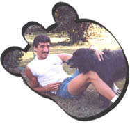 Jimmer Sherman and dog Sam in Sherburne New York