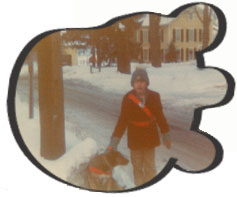 Mark Nigolian and dog Sugar on safety Patrol in Sherburne New York